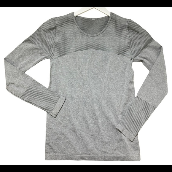 FABLETICS Musetta Seamless Top With Long Sleeves Grey Size Medium - Picture 3 of 12